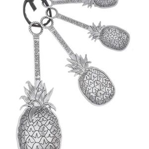 Ganz Pineapples 4-Piece Zinc Alloy Measuring Spoon Set For Kitchen